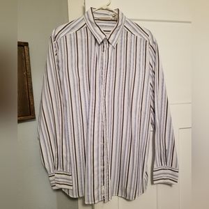 Blue & White striped button down